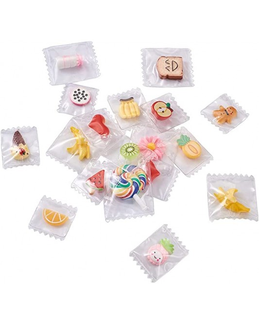 ZY1R-04-100p-Ice Cream Lollipop Gingerbread Man Fruit Dangle Charms for DIY Earrings