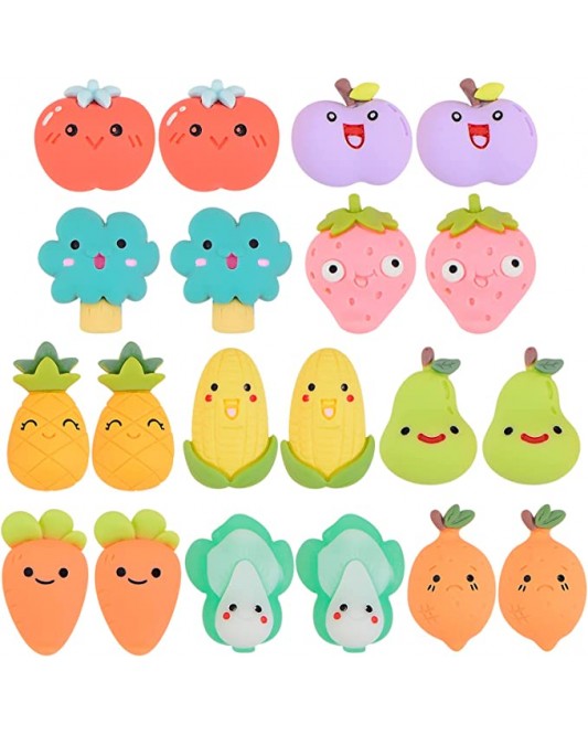 ZY1R-24 Slime Charms Cute Opaque Resin Cabochons Flatback for DIY Crafts 30pc