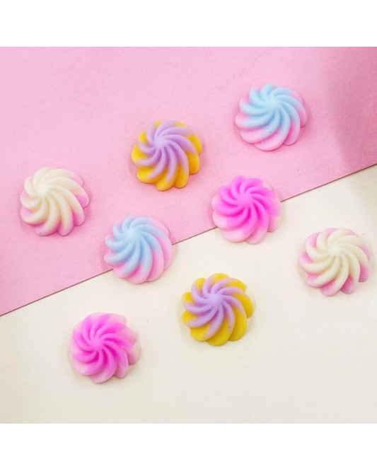 68Y3-10A mini cookie Cream Flat back resin ornaments