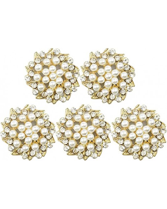 SZ15-33-40P-Rhinestone Buttons Embellishments Flatback Pearl Brooch Pendants for  DIY