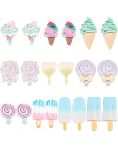 SZ15-32-Ice Cream Resin Cabochons Lollipop  for DIY(3set)