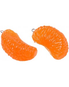 ZL54-100p-Orange Slices Fruit Resin  Cute Dangle Charms Imitation DIY