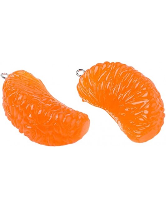 ZL54-100p-Orange Slices Fruit Resin  Cute Dangle Charms Imitation DIY