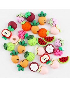 SZ15-05-200p-Cartoon Flatback Resin Buttons Flower Animal Fruit Flatback Resin Charms