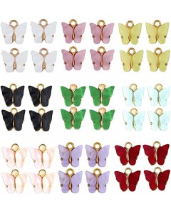 ZL33-16-10P-Butterfly Cute Charms for Jewelry Making DIY