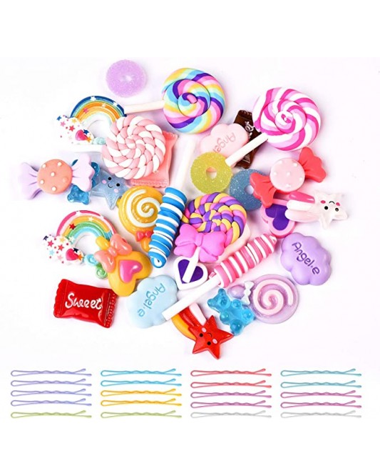 ZL31-09-15P-Kawaii Candy  Resin Embellishments Supplies for DIY