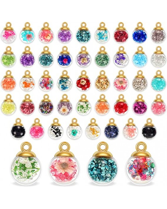 ZL33-17-10P-Mixed Glass Ball Pendant Crystal Glass Ball Charm